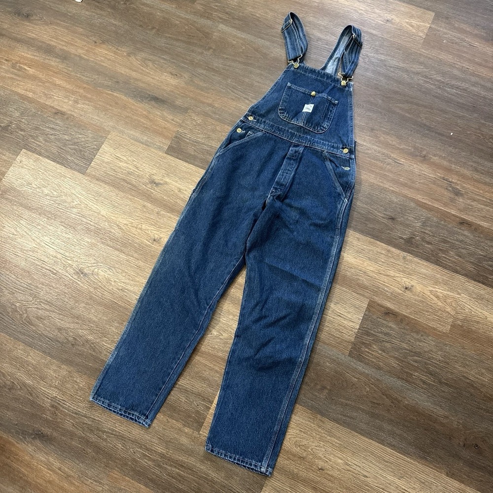 NWI Pointer Brand Bib Overalls Dark‎ Denim Men's Sz 30 USA Farmer Country